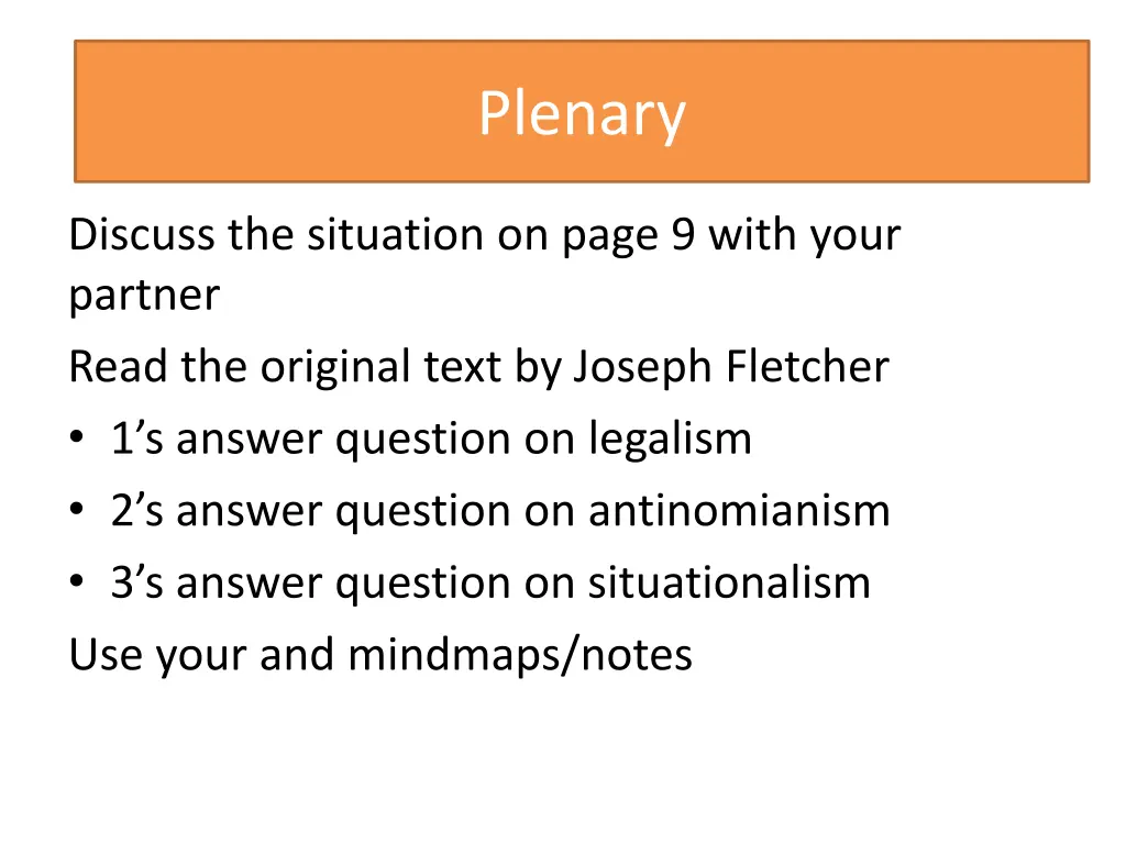 plenary