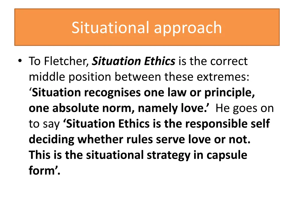 situational approach
