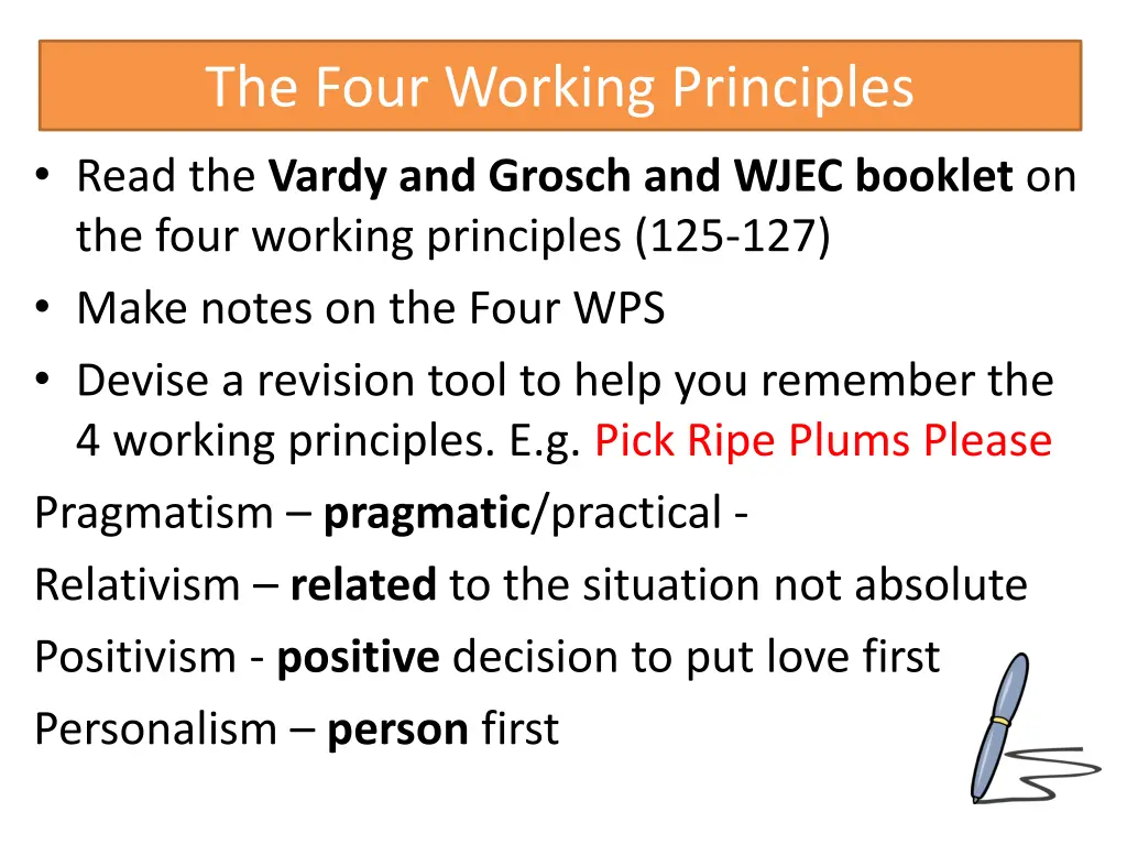 the four working principles read the vardy