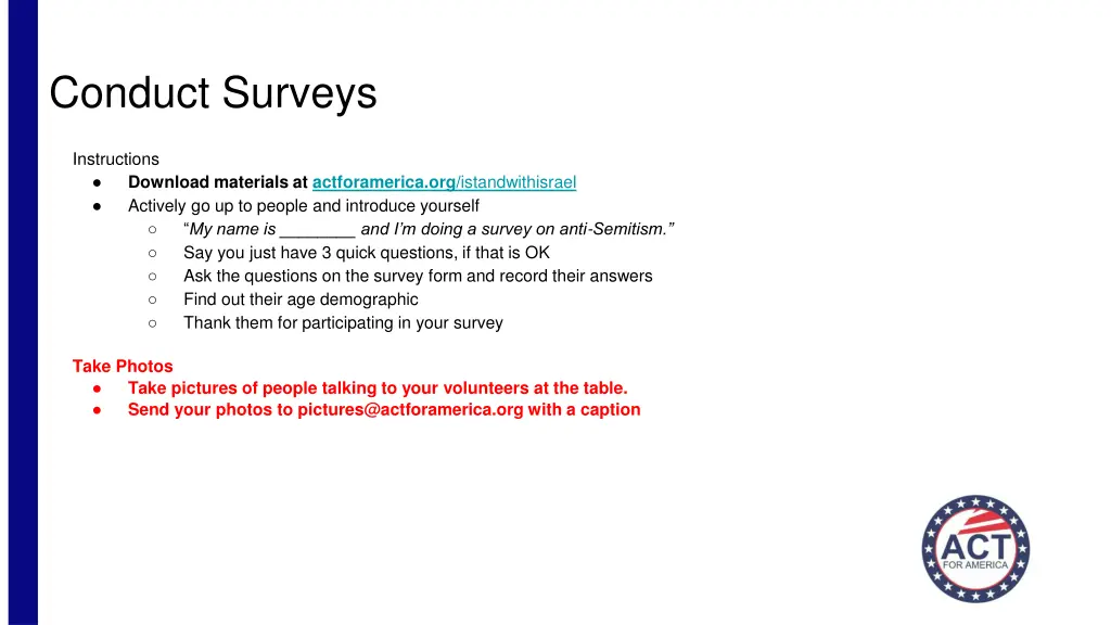 conduct surveys 1