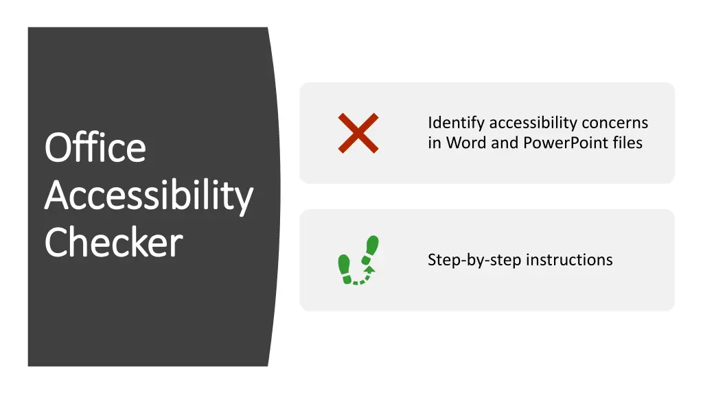 identify accessibility concerns in word