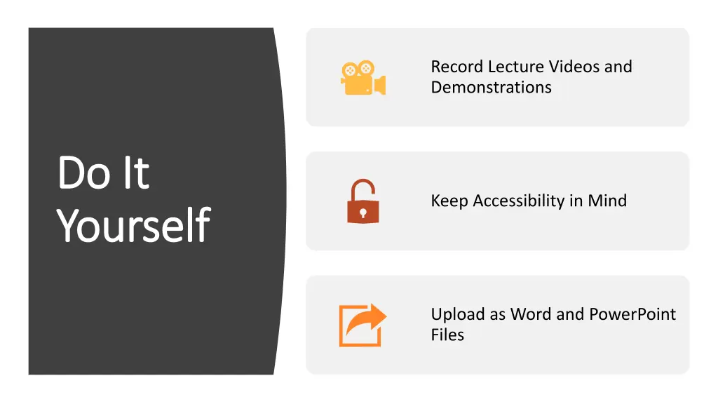 record lecture videos and demonstrations
