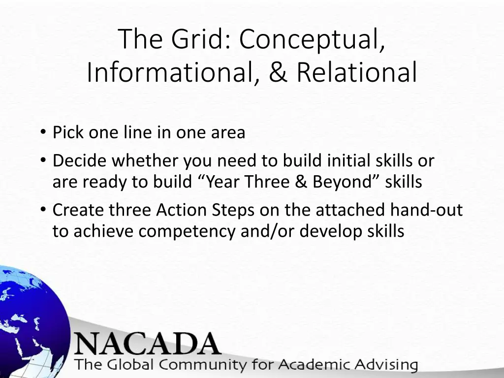 the grid conceptual informational relational 1