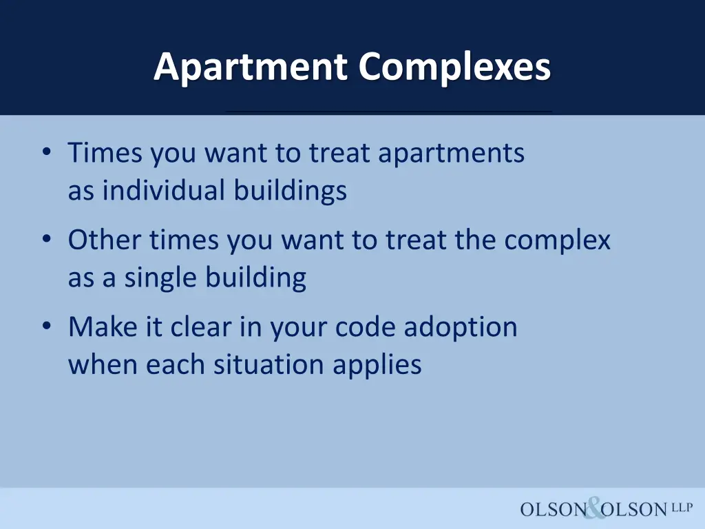 apartment complexes