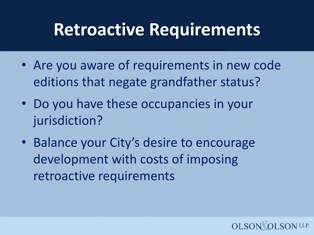 retroactive requirements