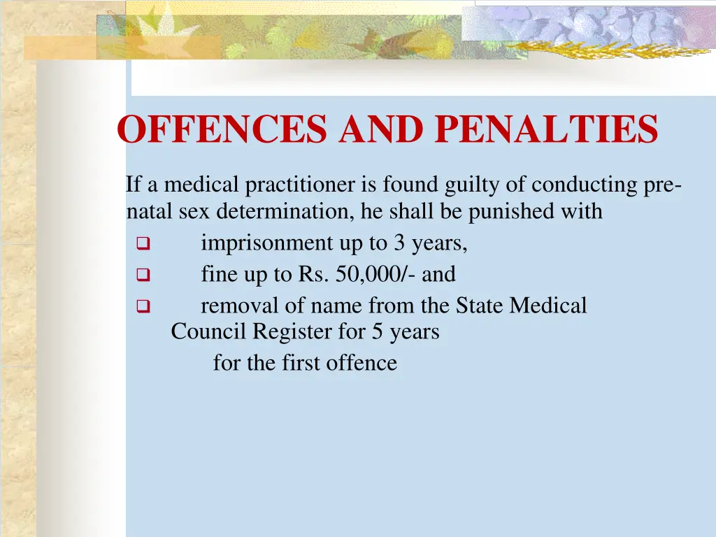 offences and penalties 1