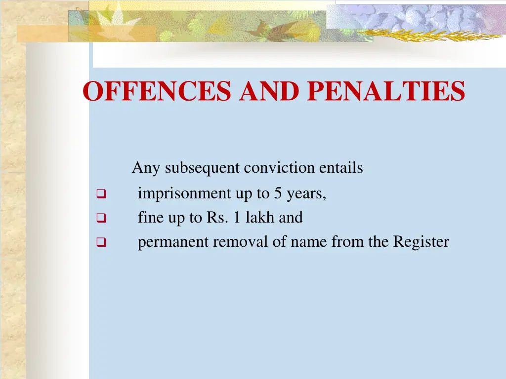 offences and penalties 2
