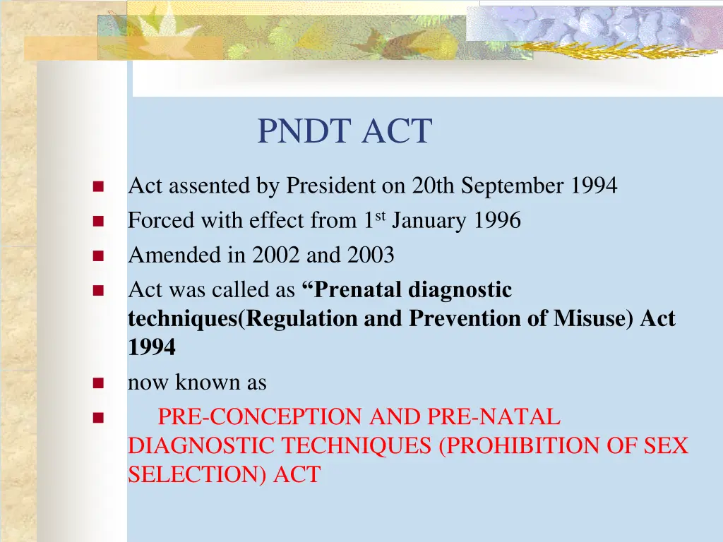 pndt act 1