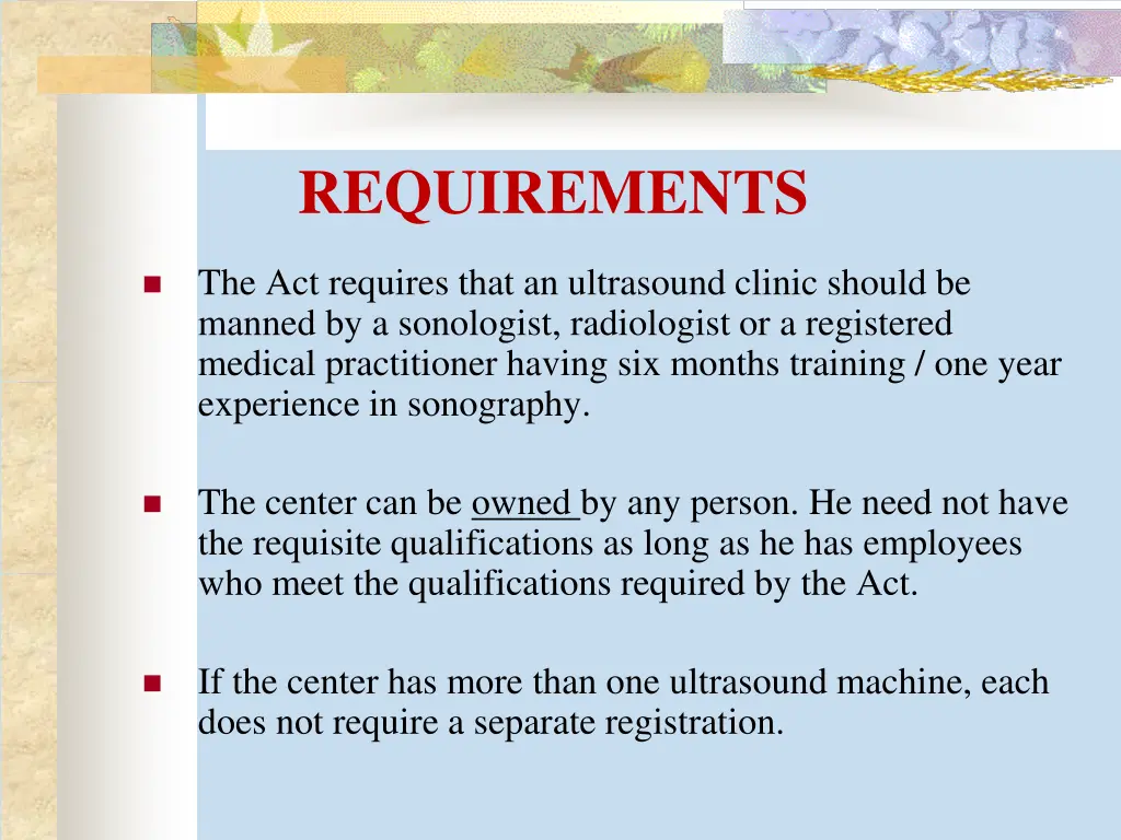 requirements