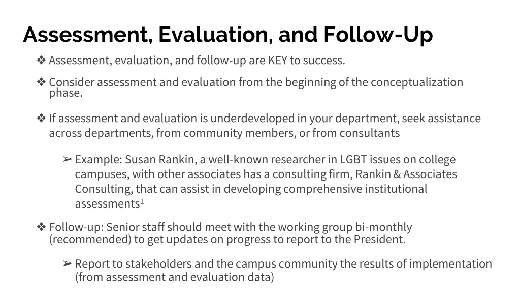 assessment evaluation and follow up assessment