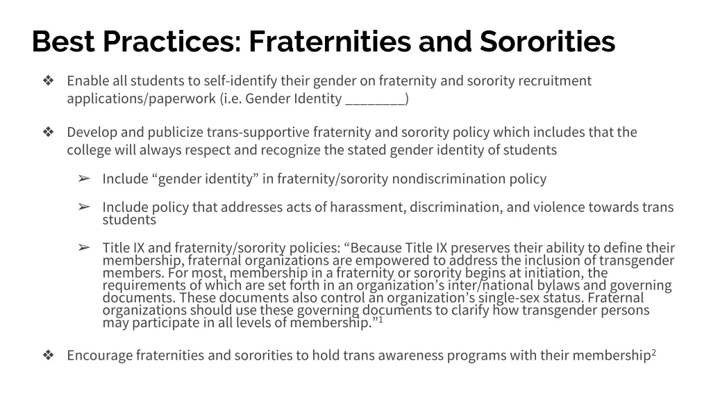 best practices fraternities and sororities