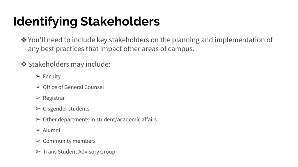 identifying stakeholders