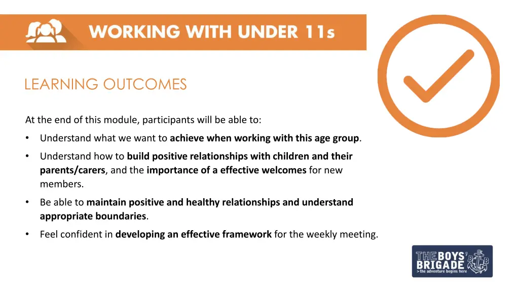 learning outcomes