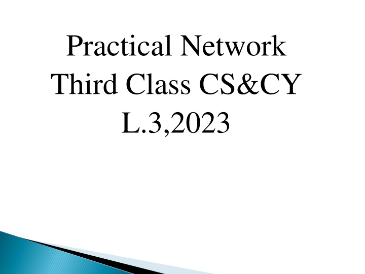 practical network third class cs cy l 3 2023