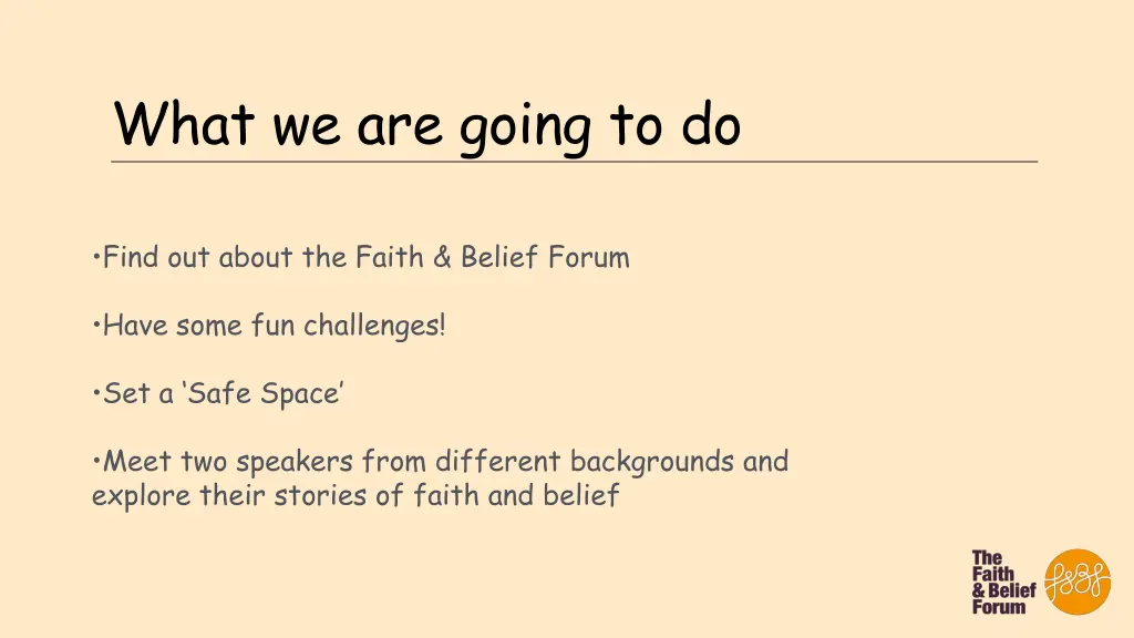 what we are going to do
