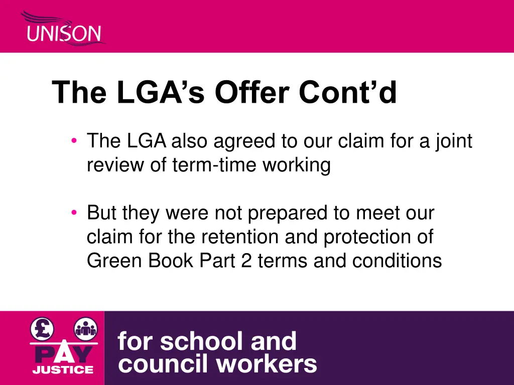the lga s offer cont d