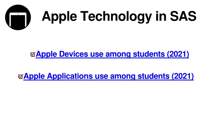 apple technology in sas