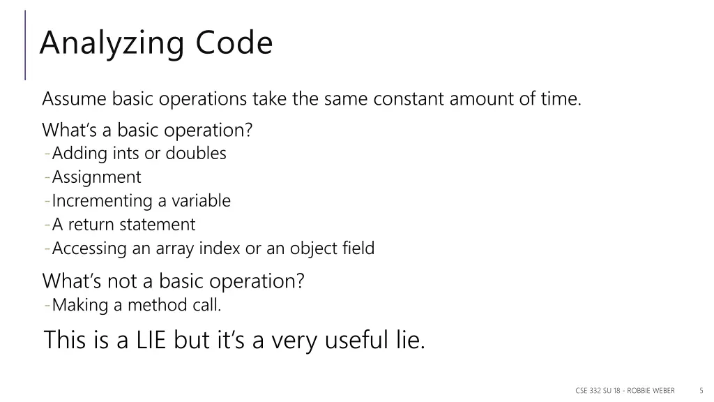 analyzing code