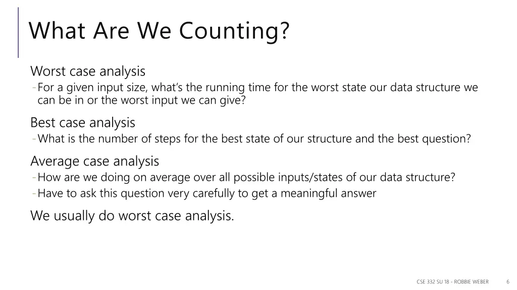 what are we counting