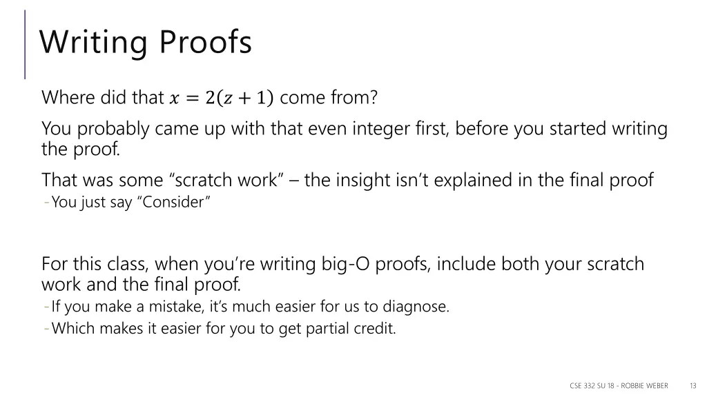 writing proofs 1
