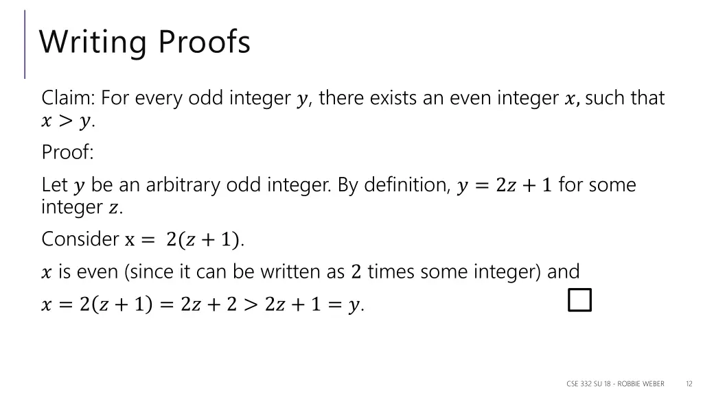 writing proofs