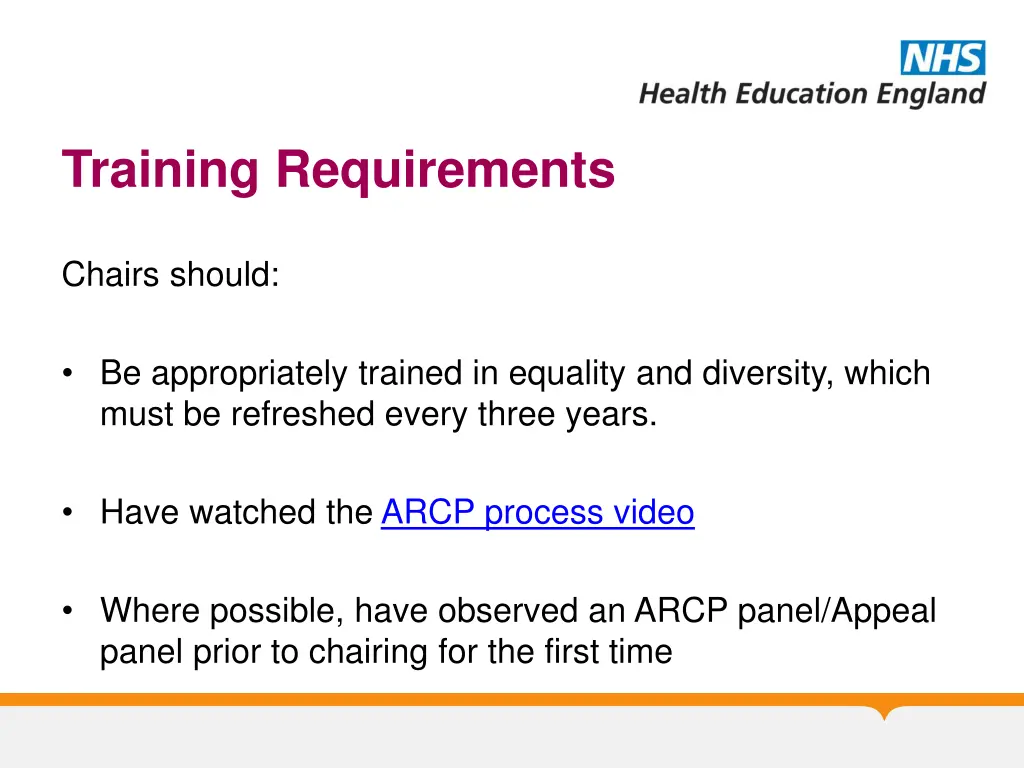 training requirements