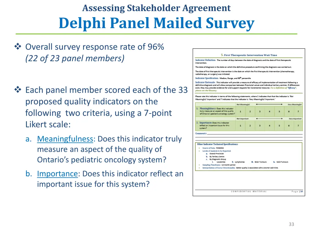 assessing stakeholder agreement delphi panel
