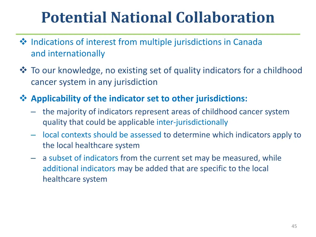 potential national collaboration