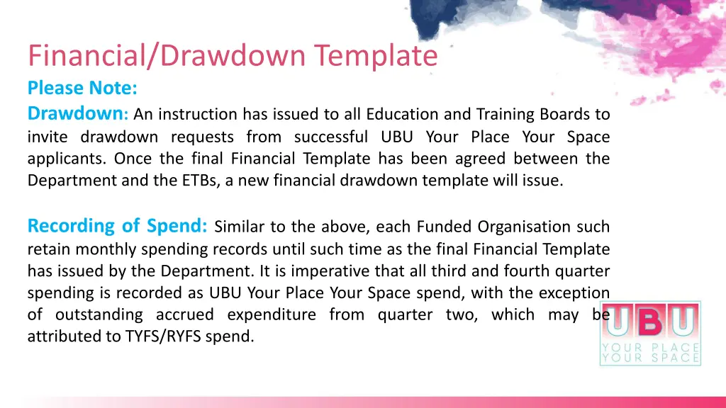 financial drawdown template please note drawdown
