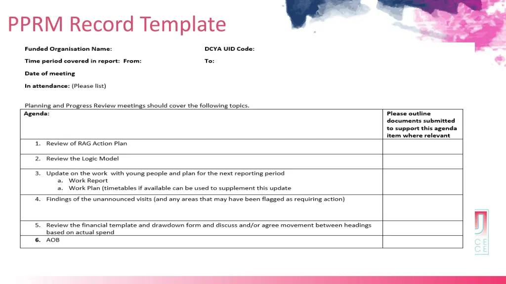 pprm record template