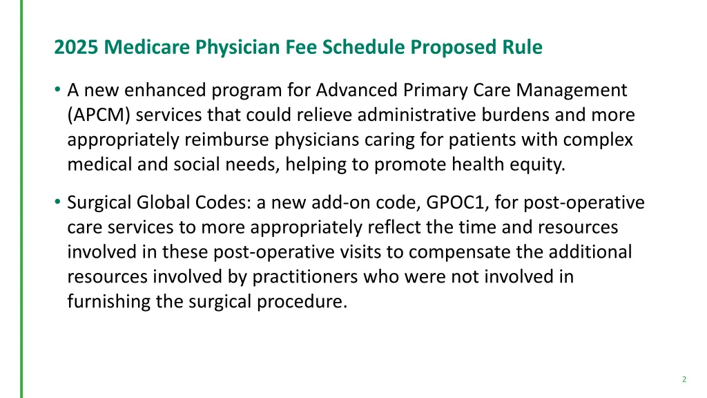 2025 medicare physician fee schedule proposed rule 1