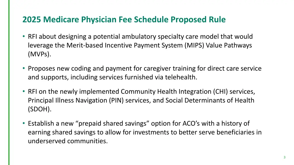 2025 medicare physician fee schedule proposed rule 2
