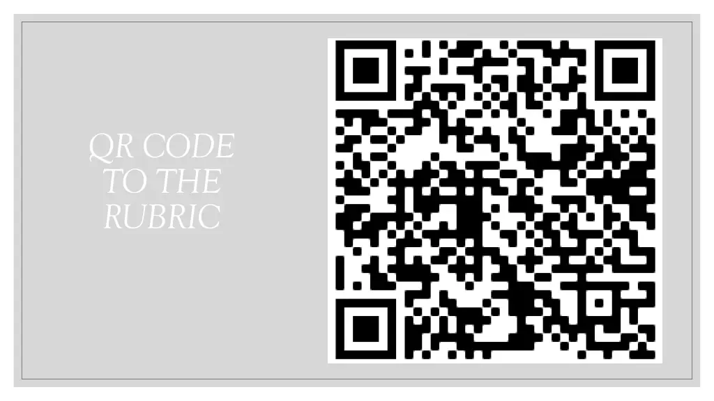 qr code to the rubric