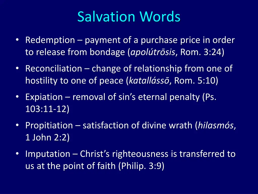 salvation words