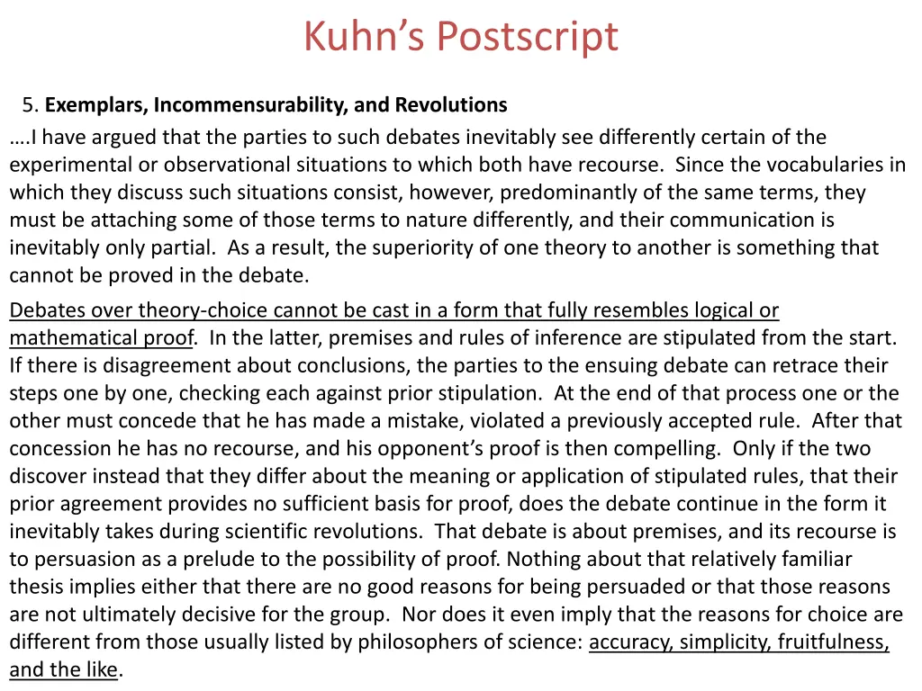 kuhn s postscript