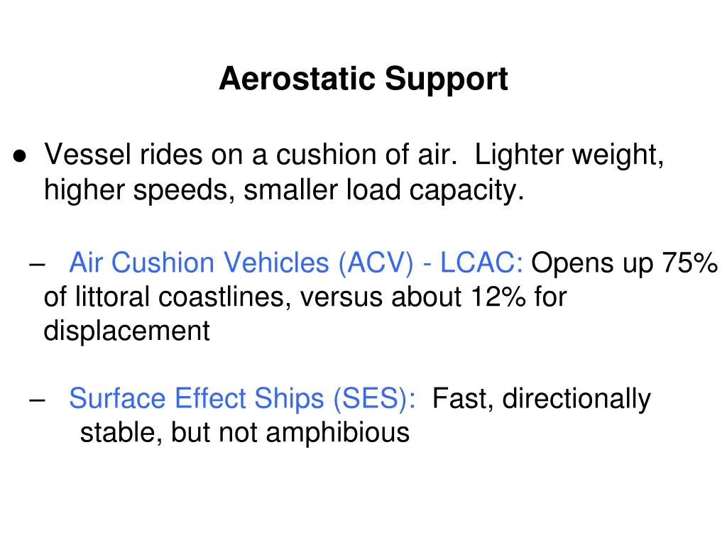 aerostatic support