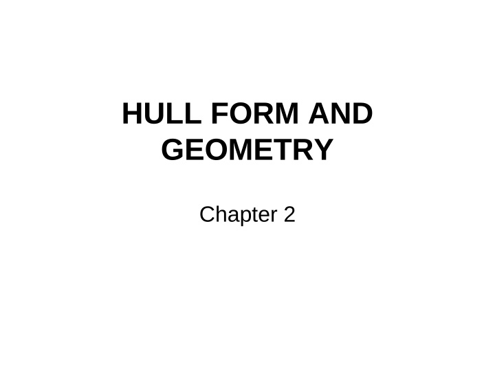 hull form and geometry