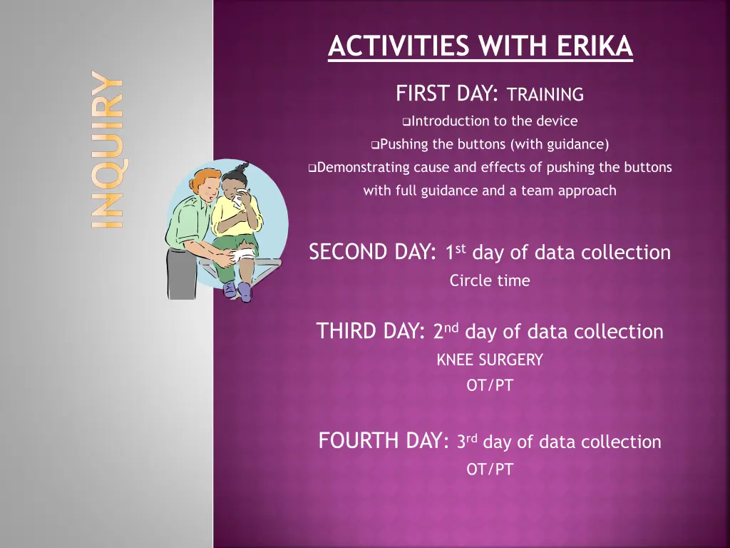 activities with erika