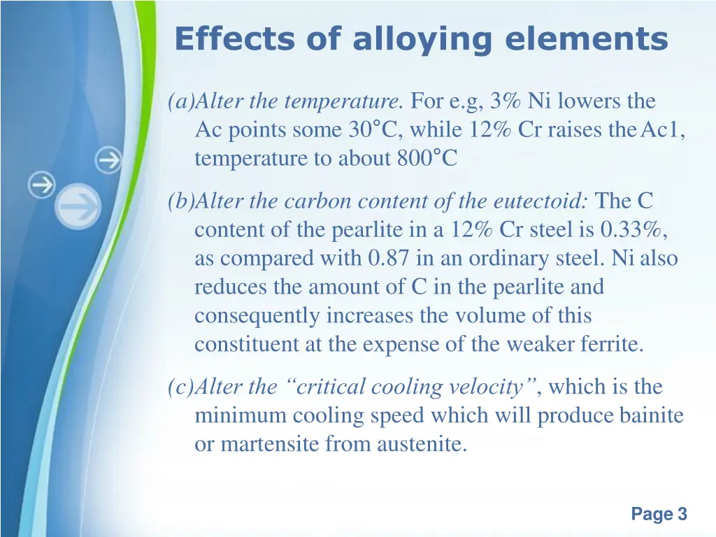 effects of alloying elements 1