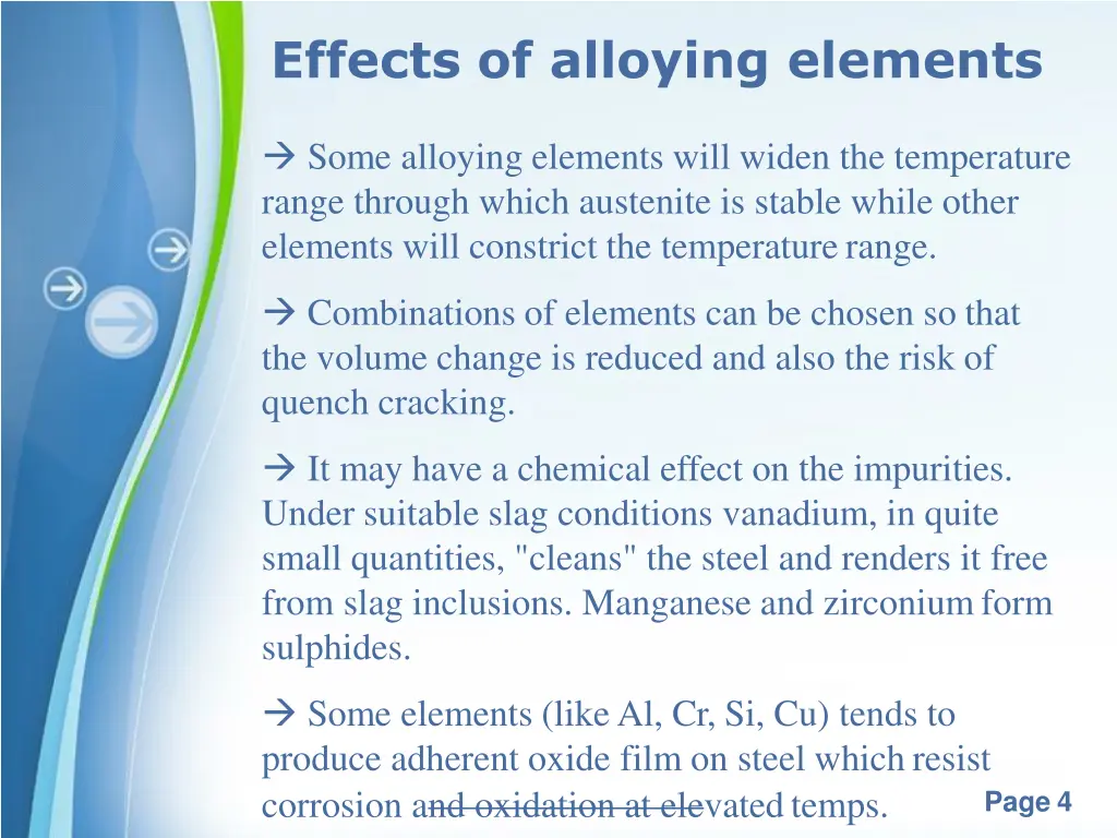 effects of alloying elements 2