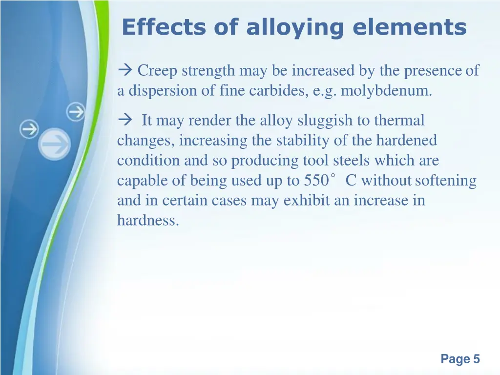 effects of alloying elements 3