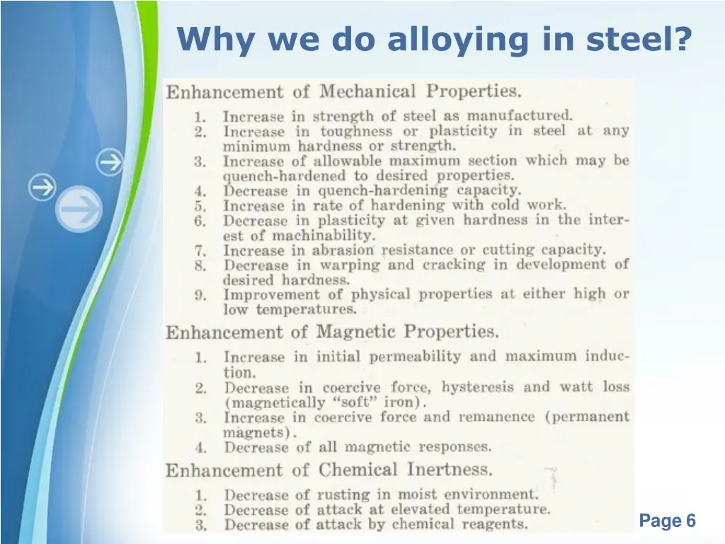 why we do alloying in steel