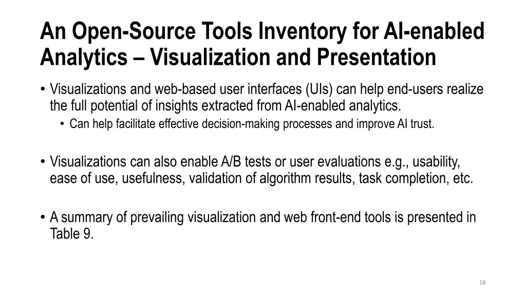 an open source tools inventory for ai enabled 12