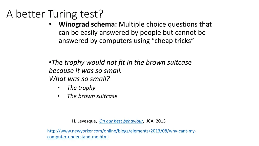 a better turing test