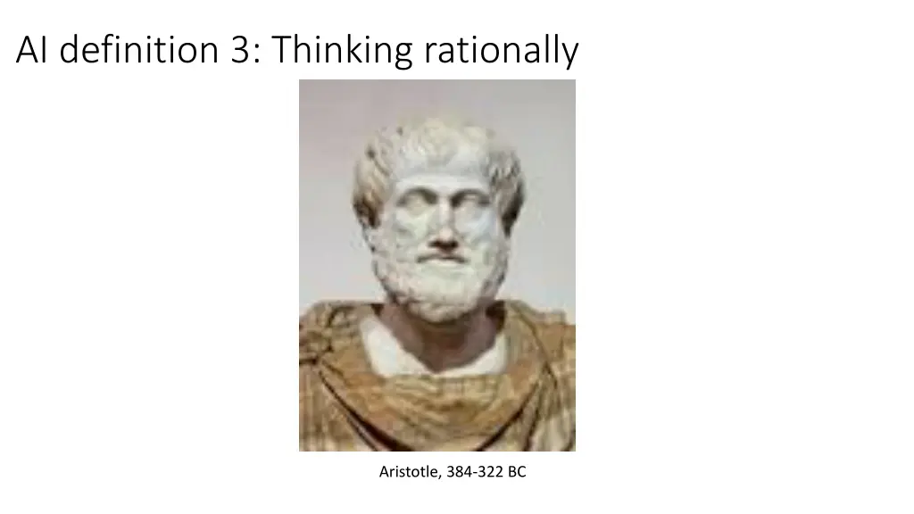 ai definition 3 thinking rationally