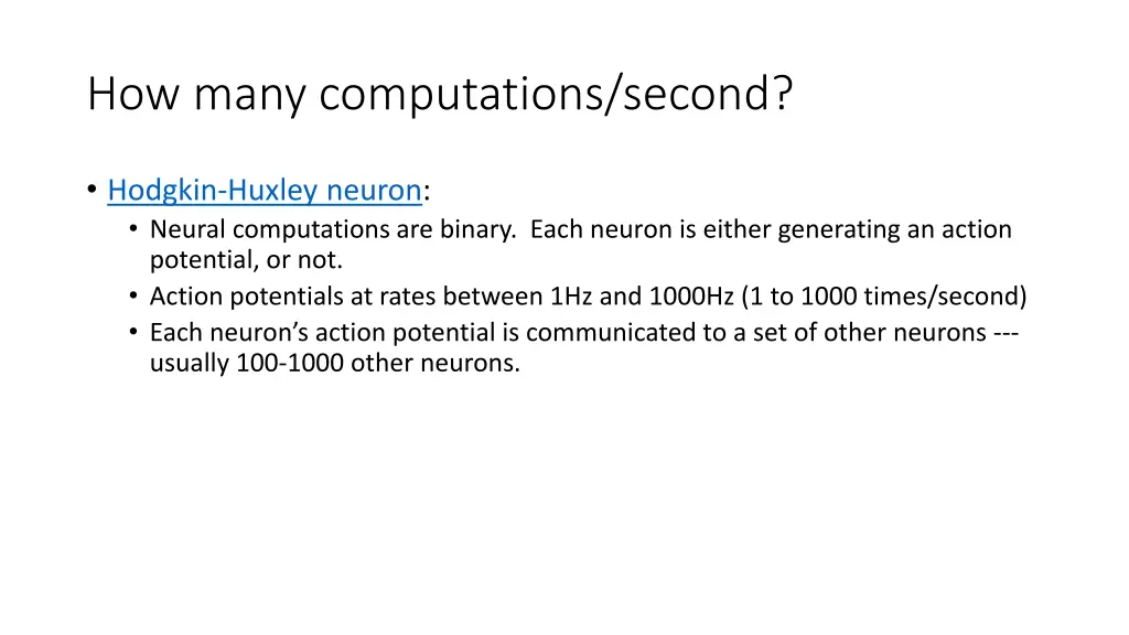 how many computations second