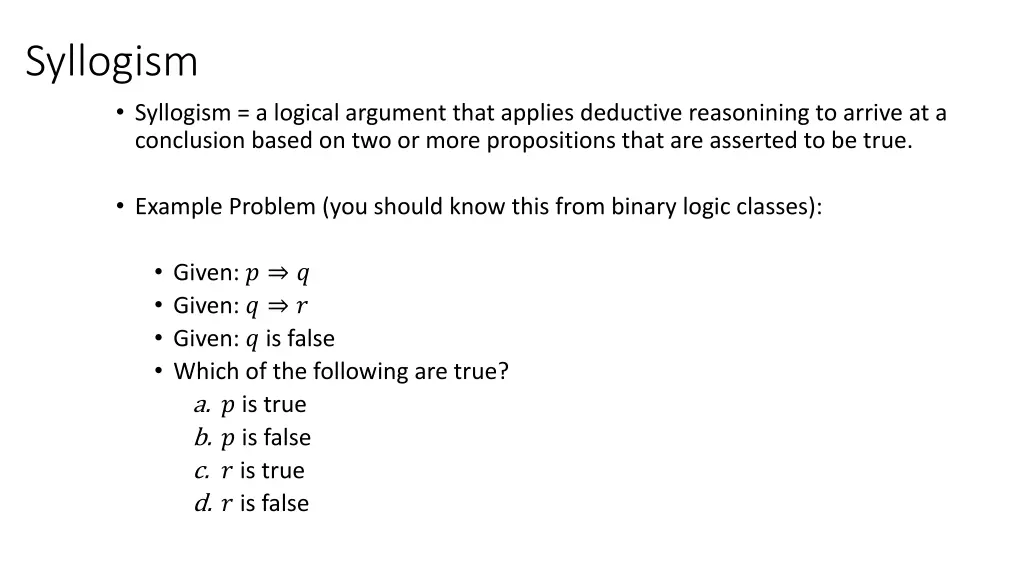syllogism