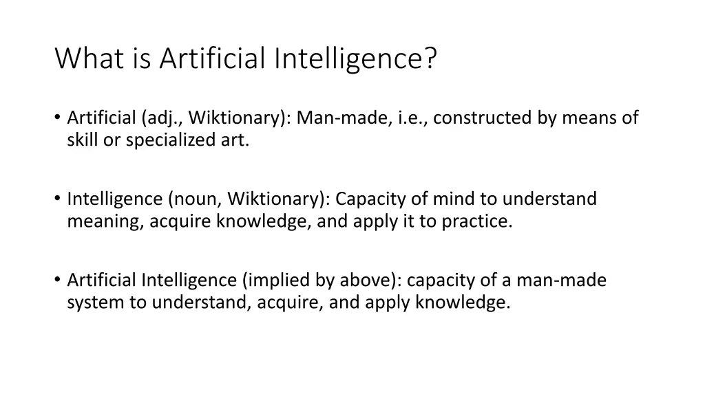 what is artificial intelligence