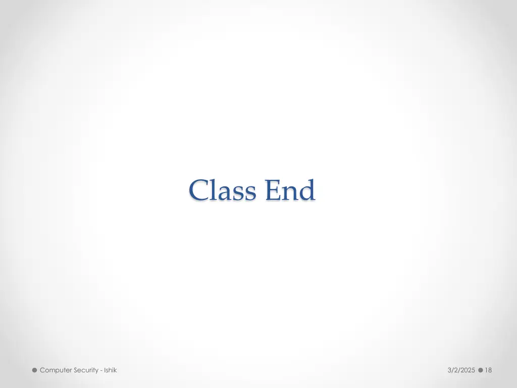 class end