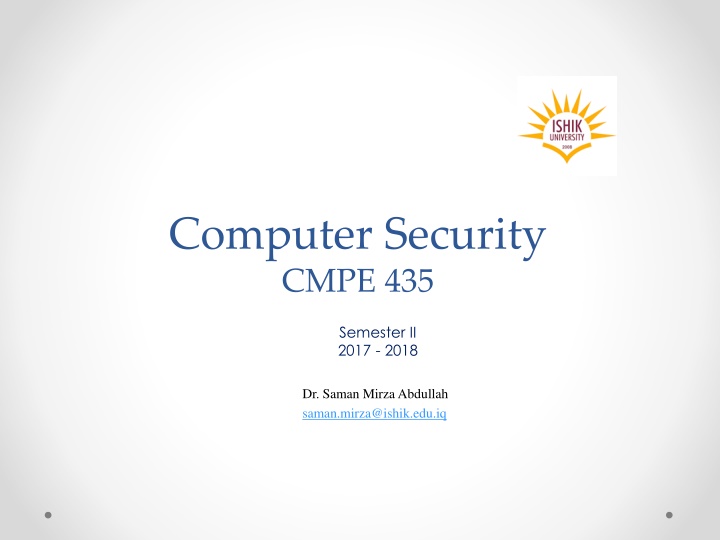 computer security cmpe 435